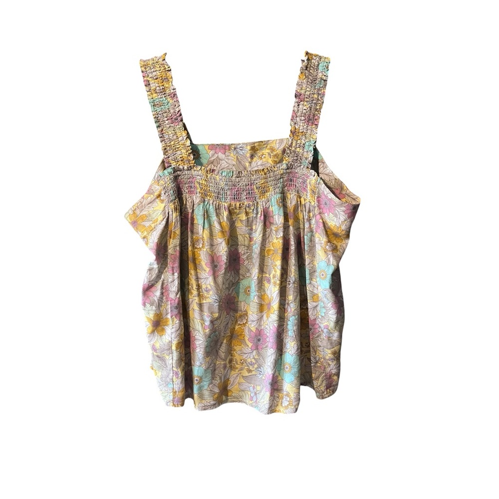 Cotton Floral Loose Tank Top